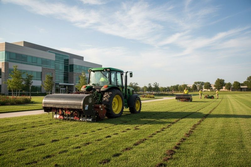 Commercial Lawn Aeration