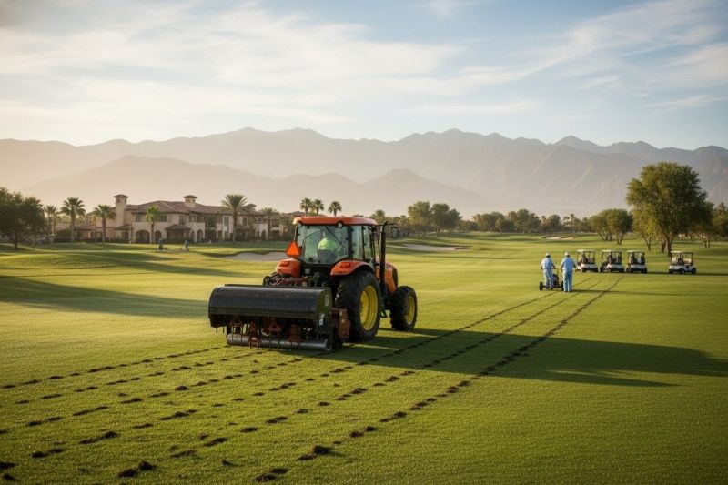 Industrial Lawn Aerating detail