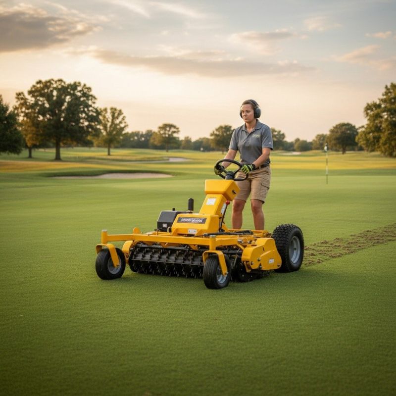 Industrial Lawn Aerating detail