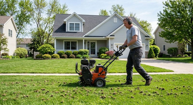 Residential Lawn Aeration Service
